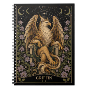 Caderno Espiral Griffin, Arte do Tarot Starlit