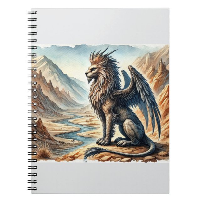 Caderno Espiral Griffins, Dragons, & Desolate landscapes (Frente)