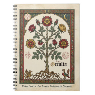 Caderno Espiral Grimório Alquímico Rosa Oculta