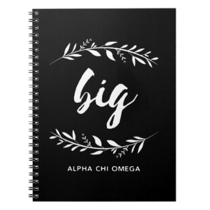 Caderno Espiral Grinalda grande alfa de Omega do qui
