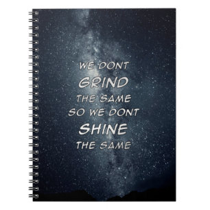 Caderno Espiral Grind & Shine Stars Inspiração Motivacional