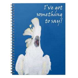 Caderno espiral gritando do Cockatoo