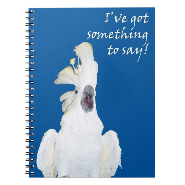 Caderno espiral gritando do Cockatoo (Frente)