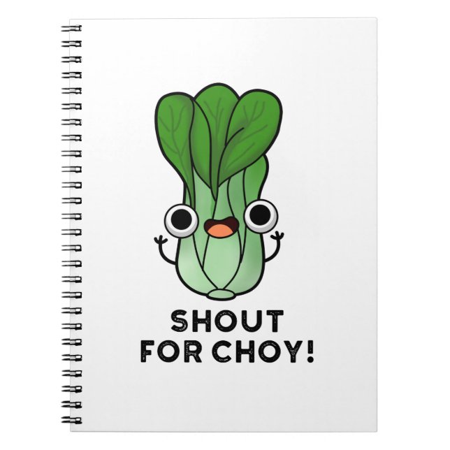 Caderno Espiral Gritar Por Choy Funny Veggie Bok Choy Pun (Frente)
