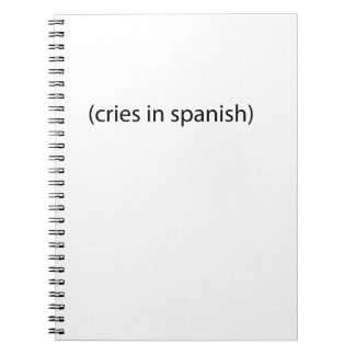 Caderno Espiral gritos no espanhol