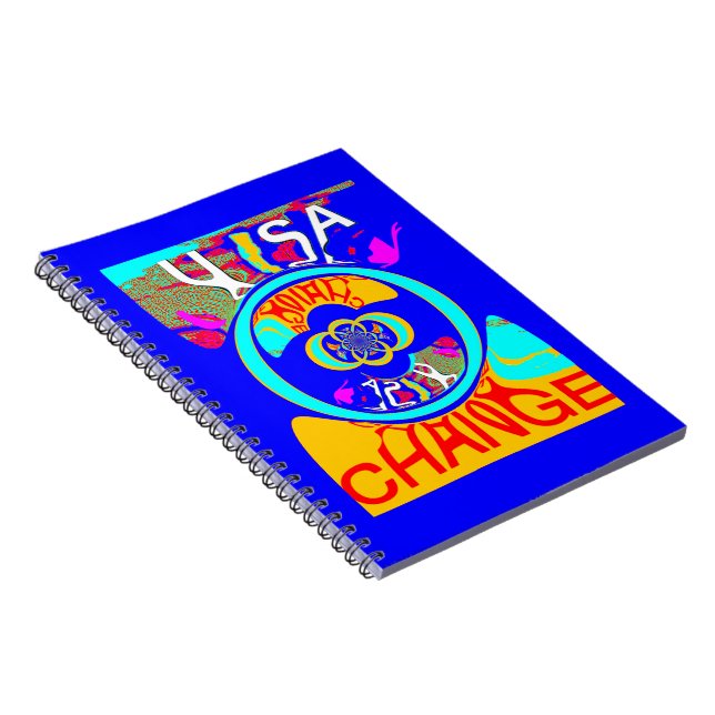 Caderno Espiral Groove psicodélica: Pop Art Abstrato de energia (Lado Direito)