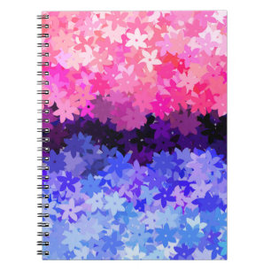 Caderno Espiral Groovy Boho Quirky Retro Floral Orgulho Omnissexua