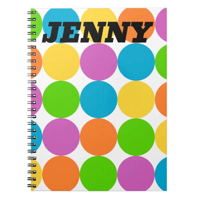 Caderno Espiral Groovy do Bolinhas Mod 1960 PERSONALIZADO (Frente)