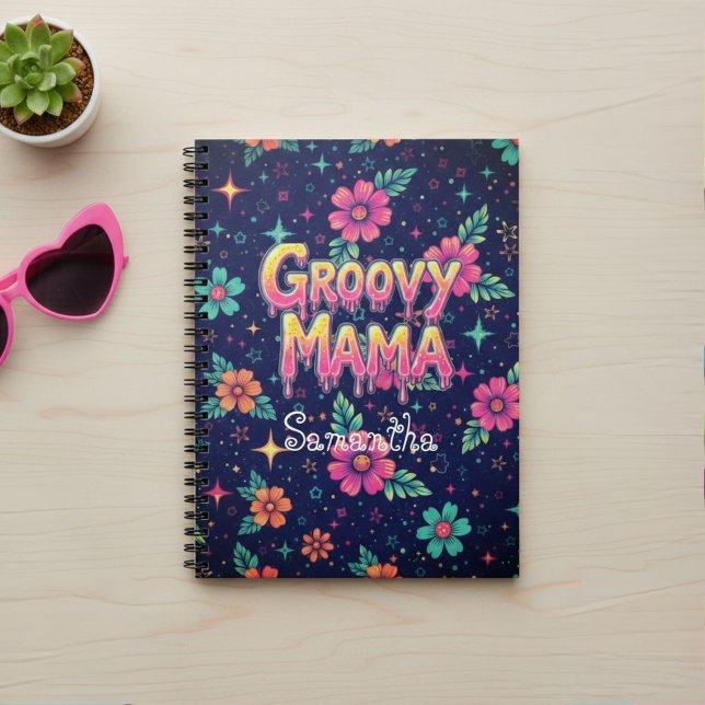 Caderno Espiral Groovy Mama Spiral Notebook (Criador carregado)