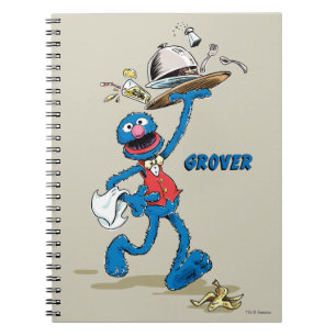 Caderno Espiral Grover Garçom Vintage