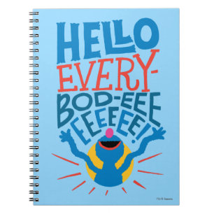 Caderno Espiral Grover Hello