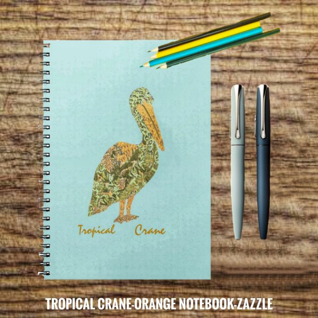 Caderno Espiral Grua Tropical Laranja (Criador carregado)