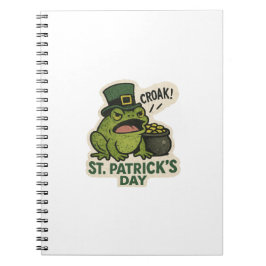 Caderno Espiral Grumpy Frog St.Patrick's Day