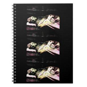 Caderno Espiral Grunge da Estátua do Notre Dame