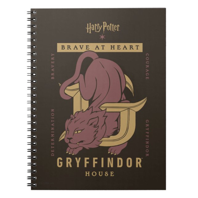 Caderno Espiral GRYFFINDOR™ House Brave at Heart (Frente)