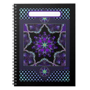 Caderno Espiral Guarda-chuva e corações roxos .7