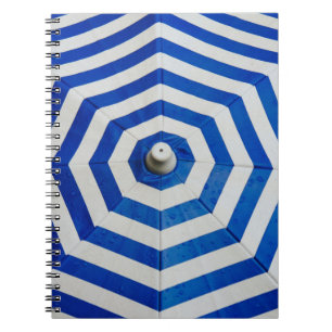 Caderno Espiral Guarda-chuva listrada aberta