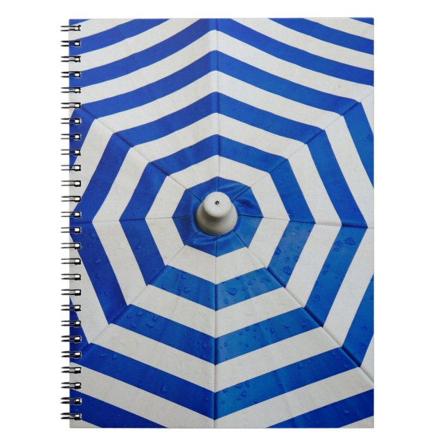 Caderno Espiral Guarda-chuva listrada aberta (Frente)