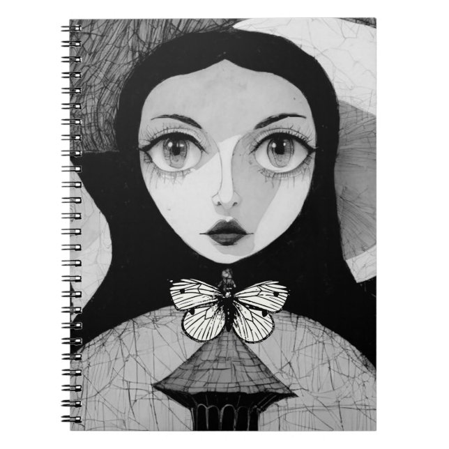 Caderno Espiral Guarda monocromática | Diário para notebook (Frente)