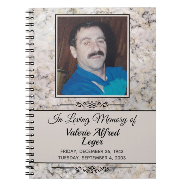 Caderno Espiral Guardas Personalizadas do Memorial Marbled / Guest (Frente)