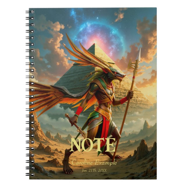 Caderno Espiral Guardião do Portão Celestial – Anúbis (Frente)