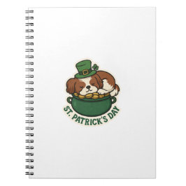 Caderno Espiral Guardião do Tesouro Dourado Shih Tzu Dia de São Pa