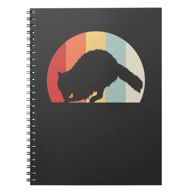 Caderno Espiral Guaxinim Retro Vintage (Frente)