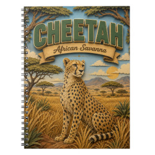 Caderno Espiral Guepardo Savana Africana POPCUT