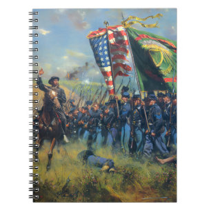 Caderno Espiral Guerra Civil tropas da União Brigada Irlandesa
