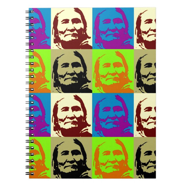 Caderno Espiral Guerreiro da Liberdade Pop Art Geronimo (Frente)