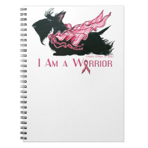 Caderno Espiral Guerreiro do cancro da mama de Terrier do Scottish