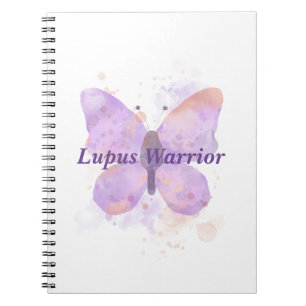 Caderno Espiral Guerreiro do Lúpus da Borboleta Roxa