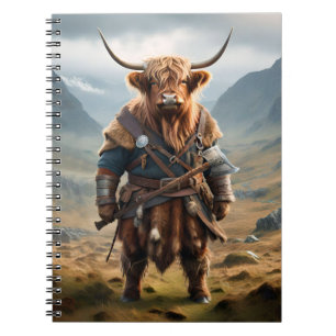 Caderno Espiral Guerreiro Terrestre: A Corajosa Vaca Viking