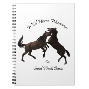 Caderno Espiral Guerreiros do cavalo selvagem para a bacia de