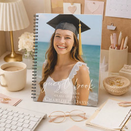 Caderno Espiral Guest book photo graduation party script