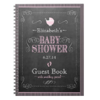 Guestbook cor-de-rosa lunático do chá de fraldas