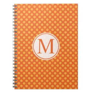 Caderno Espiral Guestbook do monograma das bolinhas do Dia das
