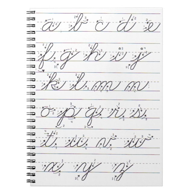 Caderno Espiral Guia Cursive Lowercase (Frente)