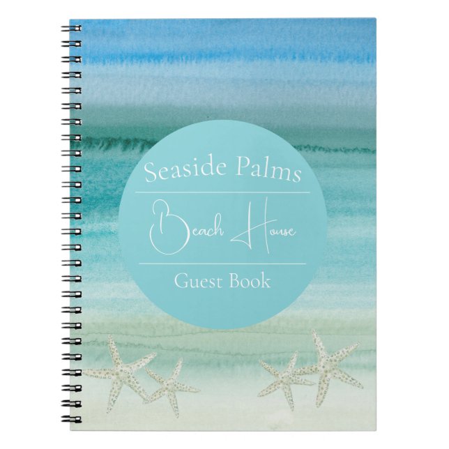 Caderno Espiral Guia de Estrelas de Aquarela Personalizável (Frente)