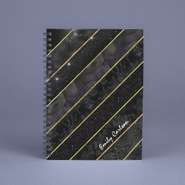 Caderno Espiral Guia geométrico da gliteria de ouro preto Elegante