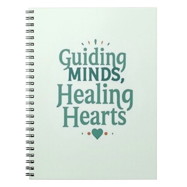 Caderno Espiral Guiding Minds, Healing Hearts – School Counselor (Frente)