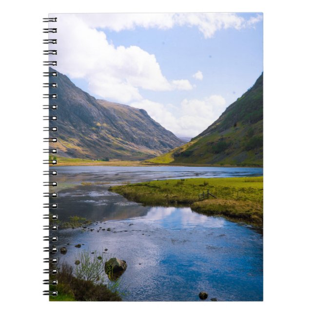 Caderno Espiral guisado natural, montanha (Frente)