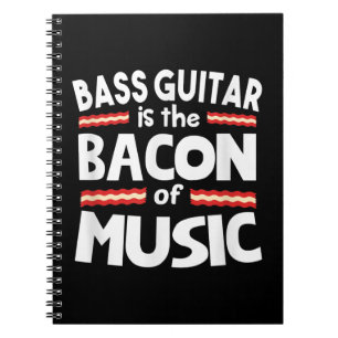 Caderno Espiral Guitar Lover Bass Guitar É Bacon De Música Engra
