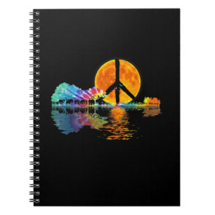 Caderno Espiral Guitarista lago Shadow Peace Love Guitar