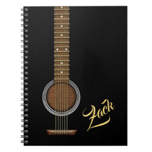 Caderno Espiral Guitarra Negra Acústica