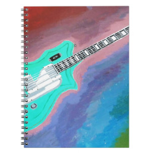 Caderno Espiral Guitarra verde