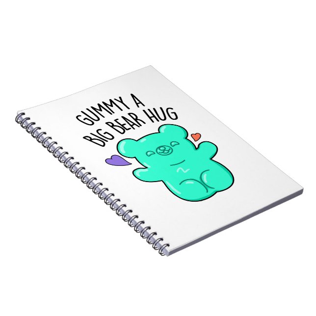 Caderno Espiral Gummy Um Urso Grande Abraçando Um Belo Bear Gummy