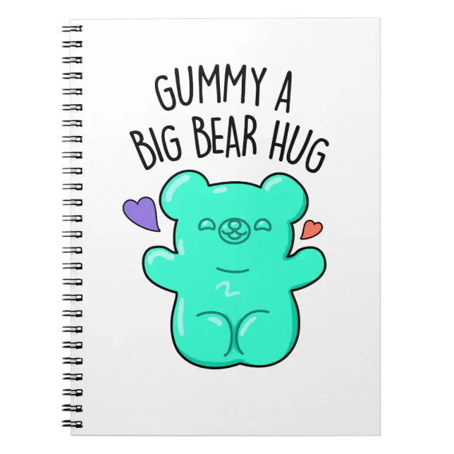 Caderno Espiral Gummy Um Urso Grande Abraçando Um Belo Bear Gummy