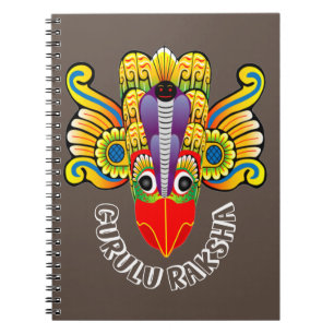 Caderno Espiral Gurulu Raksha Sri Lanka - design demônio