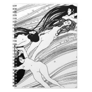 Caderno Espiral Gustav Klimt - Arte Japonesa Surreal no Sangue de 